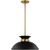 7 in. x 15 in. Pendant Fixture - Black Shade - Brass Finish Thumbnail