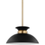 7 in. x 15 in. Pendant Fixture - Black Shade - Brass Finish Thumbnail