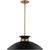 7.5 in. x 20 in. Pendant Fixture - Black Shade - Brass Finish Thumbnail