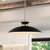 7.5 in. x 24 in. Pendant Fixture - Black Shade - Brass Finish Thumbnail
