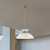7 in. x 15 in. Pendant Fixture - White Shade - Brass Finish Thumbnail