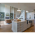 7 in. x 15 in. Pendant Fixture - White Shade - Brass Finish Thumbnail