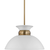 7 in. x 15 in. Pendant Fixture - White Shade - Brass Finish Thumbnail