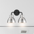 13.75 in. Vanity Light Fixture - 2-Light - Black and Nickel Finish Thumbnail