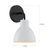 6 in. Vanity Light Fixture - 1-Light - White Shade - Black Finish Thumbnail