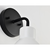 6 in. Vanity Light Fixture - 1-Light - White Shade - Black Finish Thumbnail