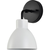 6 in. Vanity Light Fixture - 1-Light - White Shade - Black Finish Thumbnail