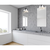14 in. Vanity Light Fixture - 2-Light - White Shade - Black Finish Thumbnail