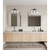 22 in. Vanity Light Fixture - 3-Light - White Shade - Black Finish Thumbnail