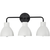 22 in. Vanity Light Fixture - 3-Light - White Shade - Black Finish Thumbnail