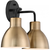 13.75 in. Vanity Light Fixture - 2-Light - Brass Shade - Black Finish Thumbnail
