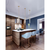 20 in. x 5 in. Pendant Fixture - Clear Glass - Brass Finish Thumbnail