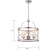3-Light Chandelier Fixture - 16 in. Wide - Opal Glass Shade - Nickel Finish Thumbnail
