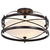 14 in. LED Semi-Flush Mount Ceiling Light Fixture - Opal Glass - Bronze Finish Thumbnail