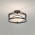 14 in. LED Semi-Flush Mount Ceiling Light Fixture - Opal Glass - Bronze Finish Thumbnail