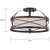 14 in. LED Semi-Flush Mount Ceiling Light Fixture - Opal Glass - Bronze Finish Thumbnail