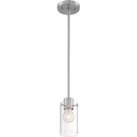 8.75 in. Pendant Fixture - Nickel Finish - Sommerset Collection - Uses (1) Incandescent or LED Bulb - Medium Base - 3 ft. Adjustable Stem -  120 Volt - Nuvo 60-7170