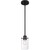 8.25 in. x 4.75 in. Pendant Fixture - Clear Glass - Black Finish Thumbnail