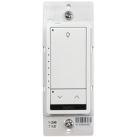Low Voltage 0-10 Volt LED Dimmer Switch with Wireless Control - Single Pole/Multi Location - Push Button On-Off Switch - White - 800 mA Max - 24 Volt - WattStopper LMSW-211-W