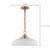 15 in. x 8 in. Pendant Fixture - White Shade - Brass Finish Thumbnail