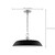 20 in. x 8 in. Pendant Fixture - Black Shade - Nickel Finish Thumbnail