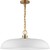 24 in. x 9 in. Pendant Fixture - White Shade - Brass Finish Thumbnail