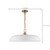 24 in. x 9 in. Pendant Fixture - White Shade - Brass Finish Thumbnail