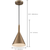 7.8 in. x 12.5 in. Pendant Fixture - Brass Shade - Brass Finish Thumbnail