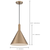 12 in. x 14.5 in. Pendant Fixture - Brass Shade - Brass Finish Thumbnail