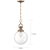 18 in. x 10 in. Pendant Fixture - Clear Glass - Brass Finish Thumbnail