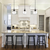 18 in. x 10 in. Pendant Fixture - Clear Glass - Bronze Finish Thumbnail