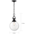 18 in. x 10 in. Pendant Fixture - Clear Glass - Bronze Finish Thumbnail