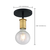 5 in. Semi-Flush Mount Ceiling Light Fixture - Black and Brass Finish Thumbnail
