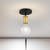 5 in. Semi-Flush Mount Ceiling Light Fixture - Black and Brass Finish Thumbnail