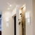 18 in. x 4.5 in. Wall Sconce Fixture - White Fabric Shade - Nickel Finish Thumbnail
