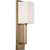 18 in. x 4.5 in. Wall Sconce Fixture - White Shade - Brass Finish Thumbnail