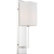 18 in. x 4.5 in. Wall Sconce Fixture - White Fabric Shade - Nickel Finish Thumbnail