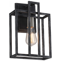 12 in. x 8 in. Wall Sconce Fixture - Up or Down Installation - Black and Nickel Finish - Lake Collection - 240 Lumens - 60 Watt - 2700 Kelvin - Comes with (1) Incandescent Bulb - Medium Base - 120 Volt - Nuvo 60-5856