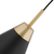 16 in. x 8 in. Pendant Fixture - Black Shade - Brass Finish Thumbnail