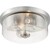 13 in. Flush Mount Ceiling Fixture - Clear Glass - Nickel Finish Thumbnail