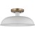 15 in. Semi-Flush Mount Ceiling Light Fixture - White Shade - Brass Finish Thumbnail
