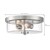 13 in. Flush Mount Ceiling Fixture - Clear Glass - Nickel Finish Thumbnail