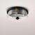 15 in. Flush Mount Ceiling Fixture - Clear Glass - Black Finish Thumbnail
