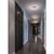 15 in. Flush Mount Ceiling Light Fixture - Clear Seeded Glass - Nickel Finish Thumbnail