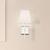 6 in. Vanity Light Fixture - 1-Light - White Fabric Shade - Nickel Finish Thumbnail