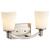 16 in. Vanity Light Fixture - 2-Light - Glass Shade - Nickel Finish Thumbnail
