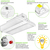 8840 Lumens - 65 Watt - 5000 Kelvin - Linear LED High Bay Fixture with Emergency Backup Thumbnail