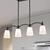 9 in. x 5 in. Pendant Fixture - Glass Shade - Bronze Finish Thumbnail