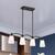 9 in. x 5 in. Pendant Fixture - Glass Shade - Bronze Finish Thumbnail