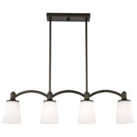 9 in. x 5 in. Pendant Fixture - Glass Shade - Bronze Finish - Laguna Collection - Uses (4) Incandescent or LED Bulbs - Medium Base - 3 ft. Adjustable Threaded Rod - 120 Volt - Nuvo 60-5975